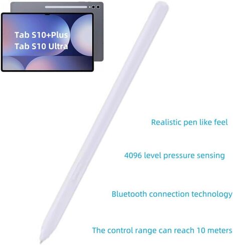 Tab S10 Plus/S10 Ultra S Pen Compatible with Samsung Galaxy Tab S10+ Plus | Tab S10 Ultra All Versions,Tab S10 Stylus Pen WithBluetooth, 4,096 Pressure Levels with 5pcs Tips (Gray) in Saudi Arabia