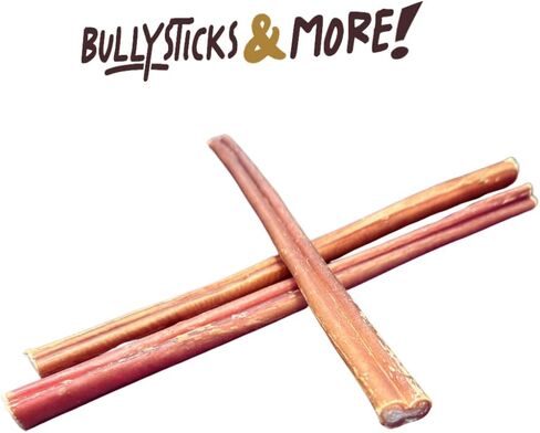 BULLYSTICKS & MORE 6 Inch Bully Sticks (Jumbo/Thick - 12 Count) | Bully Sticks for Large Dogs | 100% Grass Fed Beef | Dog Parents Choice Bully Stick Dog Chews | No Hide Bully Bones for Dogs in Kuwait