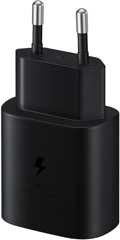 Samsung EP-TA800XBEGWW Charger, USB Type A (25W), Fast Charging Technology, Black - Type C Cable Included in Saudi Arabia