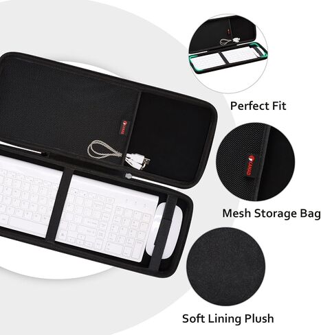 XANAD Hard Case Compatible with TopMate Wireless Keyboard and Mouse Ultra Slim Combo(Black)-Inside: 17.1"x6.1"x1.3" in Saudi Arabia