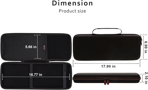 XANAD Hard Case Compatible with TopMate Wireless Keyboard and Mouse Ultra Slim Combo(Black)-Inside: 17.1"x6.1"x1.3" in Saudi Arabia