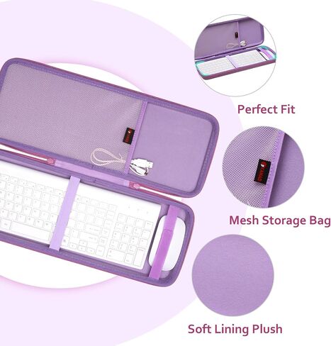 Xanad Hard Case متوافق مع Topmate Wireless Keyboard و Mouse Ultra Slim Combo (Black) -inside: 17.1 "x6.1" x1.3 " in Saudi Arabia