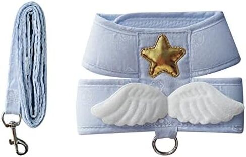 Cat Harness Leash, Adjustable 4 Season Universal Cat Harness Leash Cute Angel Cat Vest Harness with 4.9ft Traction Rope Length (XL (2.5‑4kg / 5.5‑8.8lb)) in Kuwait