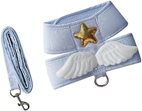 Cat Harness Leash, Adjustable 4 Season Universal Cat Harness Leash Cute Angel Cat Vest Harness with 4.9ft Traction Rope Length (XL (2.5‑4kg / 5.5‑8.8lb)) in Kuwait