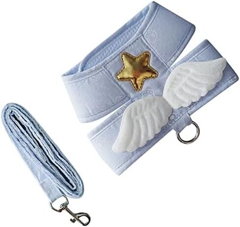 Cat Harness Leash, Adjustable 4 Season Universal Cat Harness Leash Cute Angel Cat Vest Harness with 4.9ft Traction Rope Length (XL (2.5‑4kg / 5.5‑8.8lb)) in Kuwait