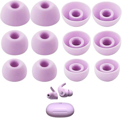 Silicone Tips Replacement Earbuds Tips for Beats Fit Pro True Wireless Earbuds Tips Eartip, Fit in The Charging Case Ear Covers, S/M/L, 6 Pairs, Stone Purple in Saudi Arabia