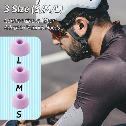 Silicone Tips Replacement Earbuds Tips for Beats Fit Pro True Wireless Earbuds Tips Eartip, Fit in The Charging Case Ear Covers, S/M/L, 6 Pairs, Stone Purple in Saudi Arabia