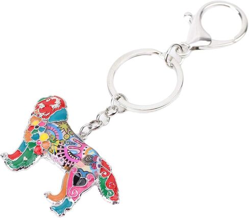 WEVENI Enamel Alloy Newfoundland Dog Keychain Accessories For Women Girls Bag Car Wallet in Kuwait