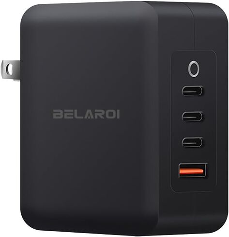 140W USB C Block Charger Charger ، PD 3.1 4-PORT GAN ACRGER ، 140 و WALLABLE CHARGE FARCHATION ، حجم صغير ووزن خفيف لأجهزة iPhone و Galaxy و iPad والمزيد (أسود) in Kuwait