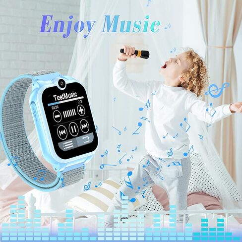 Kids Smart Watch Girls Boys, Gifts for 4-10 Years Old Dual Camera Touchscreen Smart Watch for Kids with 18 Games Music Video Player Alarm Clock Flashlight Educational Toys Toddles Birthday Gifts in Saudi Arabia