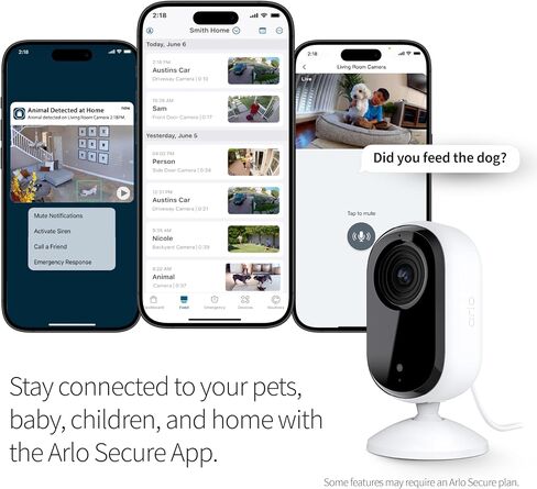 Arlo Camera Camera HD | داخلي فقط | 2nd Gen | كاميرا الحيوانات الأليفة ورصد الطفل | درع الخصوصية السلكية ، ودرع ، وصوت ثنائي الاتجاه ، والرؤية الليلية ، والبث المباشر ، وتنبيهات الحركة ، والإشعارات | أبيض 1 كاميرا in Saudi Arabia