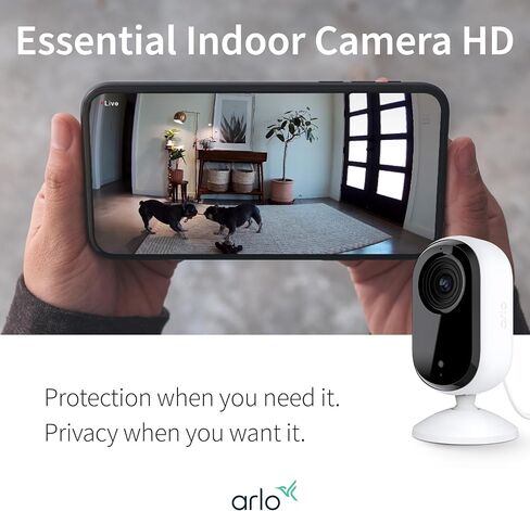 Arlo Camera Camera HD | داخلي فقط | 2nd Gen | كاميرا الحيوانات الأليفة ورصد الطفل | درع الخصوصية السلكية ، ودرع ، وصوت ثنائي الاتجاه ، والرؤية الليلية ، والبث المباشر ، وتنبيهات الحركة ، والإشعارات | أبيض 1 كاميرا in Saudi Arabia