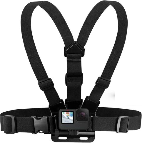 Acuvar Head Mount Strap Chest Mount Harness Chesty Compatible with GoPro Hero 13, 12, 11, 10, 9, 8, 7, 6, 5, 4, Session, 3+, 3, 2, 1, Hero (2018), Fusion, Max, DJI Osmo Action Cameras in Kuwait