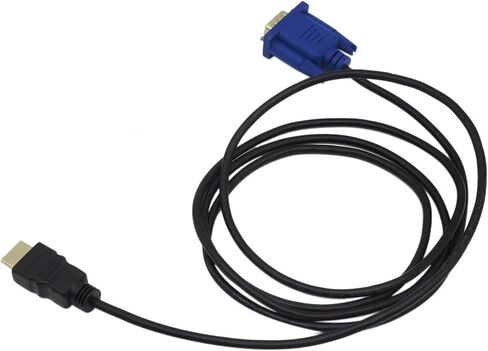2025 Updated HDMI Male to VGA Male Connection Cable 1080P Video Converter Adapter Cable for PC DVD Player 1080P HDTV, 6 Feet, Gold-Plated in Saudi Arabia
