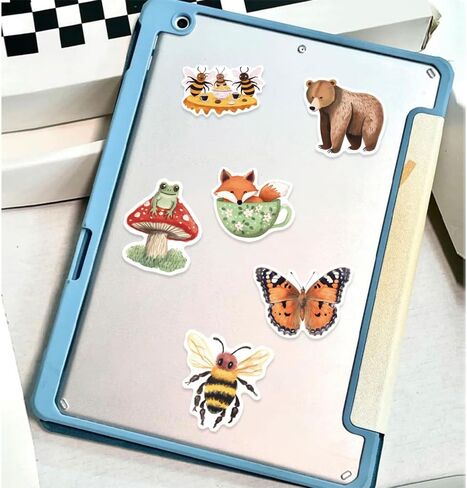 Mystical Forest Stickers – 50PCS Vinyl Decals with Woodland Animals, Nature Aesthetic for Scrapbooking, Journaling, Laptop, Water Bottle in Saudi Arabia