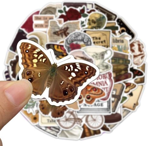 Mystical Forest Stickers – 50PCS Vinyl Decals with Woodland Animals, Nature Aesthetic for Scrapbooking, Journaling, Laptop, Water Bottle in Saudi Arabia