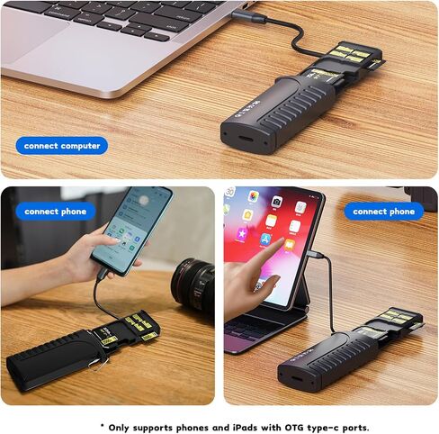 Card Reader for Camera Memory Card,2 in 1 SD Card 5Gbps Readers USB3.1 Dual Card Reader Memory Card Case Waterproof Holder 6 TF/4 SD/2 SIM Cards Storage,for Photographer, Camera, Computer in Saudi Arabia
