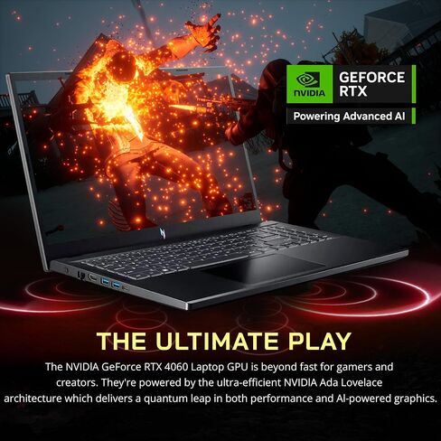 Acer Nitro V 15 15.6 "FHD IPS 144Hz Gaming Captop ، Intel I9-13900H ، 32GB DDR5 ، 1TB SSD ، Geforce RTX 4060 8GB GDDR6 ، لوحة مفاتيح خلفية ، Wi-Fi 6 ، ورب 11 Pro ، Black ، 256Gb Docking Set Set Set in Kuwait