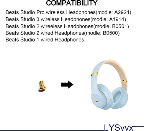 24pcs Studio 3 مسامير عصابة رأس - براغي استبدال مسامير إصلاح أجزاء ل Beats Studio Pro/3/2/1 سماعات (الذهب) in Kuwait