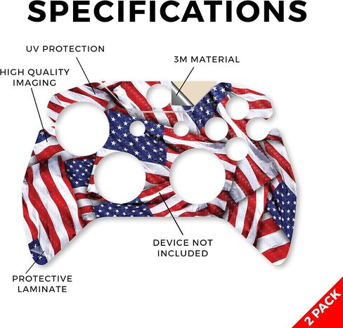 Glossy Glitter Skin Compatible with Microsoft Xbox One Controller (2 Pack) - Viper Snow - Premium 3M Vinyl Protective Wrap Decal Cover - Easy to Apply | Crafted in The USA by MightySkins in Saudi Arabia