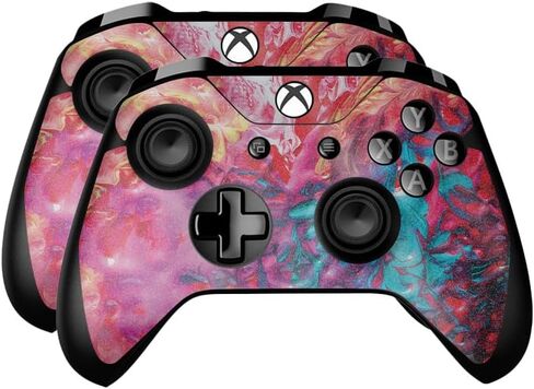 Glossy Glitter Skin Compatible with Microsoft Xbox One Controller (2 Pack) - Viper Snow - Premium 3M Vinyl Protective Wrap Decal Cover - Easy to Apply | Crafted in The USA by MightySkins in Saudi Arabia