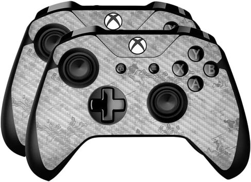 Glossy Glitter Skin Compatible with Microsoft Xbox One Controller (2 Pack) - Viper Snow - Premium 3M Vinyl Protective Wrap Decal Cover - Easy to Apply | Crafted in The USA by MightySkins in Saudi Arabia