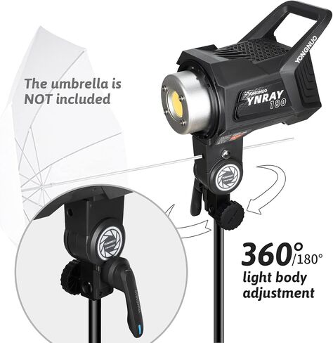 Yongnuo YNLUX100 LED Video Light, with 19V5.26A AC Adapter, Continuous LED Lighting 3200-5600K Bi Color, CRI95+, 12188Lux@1M, 2.4G Wireless Remote Control for Portrait, Outdoor Shooing, YouTube in Saudi Arabia
