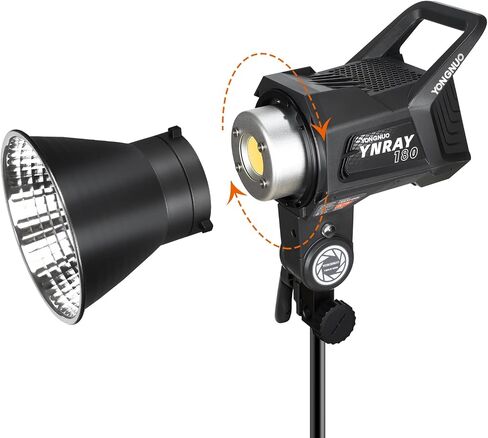 Yongnuo YNLUX100 LED Video Light, with 19V5.26A AC Adapter, Continuous LED Lighting 3200-5600K Bi Color, CRI95+, 12188Lux@1M, 2.4G Wireless Remote Control for Portrait, Outdoor Shooing, YouTube in Saudi Arabia