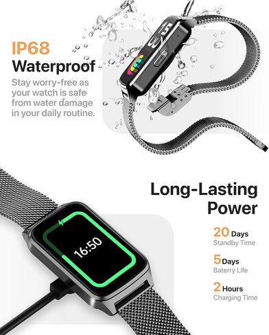 Smart Watch Fitness Tracker with 24/7 Sleep Monitor, 110+ Sports Modes, Step Calorie Counter Pedometer IP68 Waterproof (Beige, 1.57) in Saudi Arabia