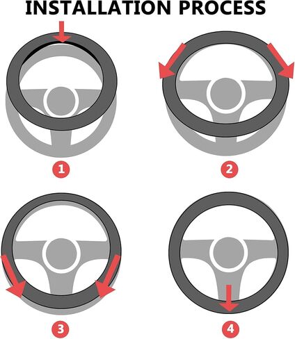 Steering Wheel Cover 15Inch Soft Microfiber Leather Fashion Anti-Slip Odorless Universal for Auto/Truck/SUV/Van (Beige-Black) in Saudi Arabia