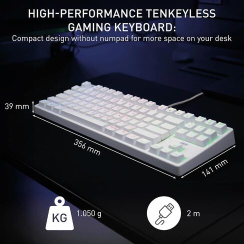 K4V2 TKL Mechanical Gaming Keyboard | Wired Without Number Keypad | RGB Lighting MX2A RED Switches (Retro) in Saudi Arabia