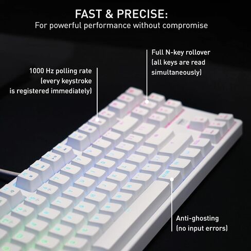 K4V2 TKL Mechanical Gaming Keyboard | Wired Without Number Keypad | RGB Lighting MX2A RED Switches (Retro) in Saudi Arabia