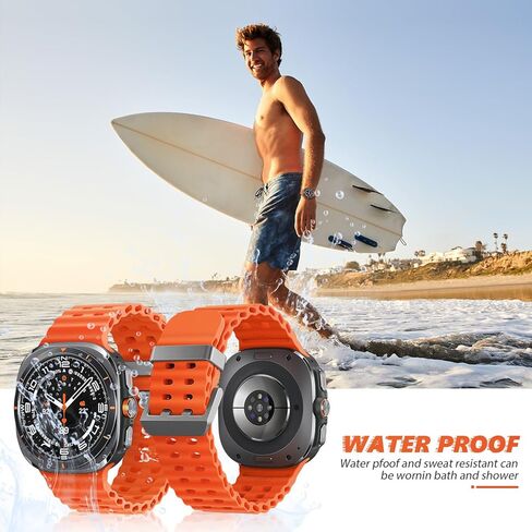 Marine Silicone Band for Samsung Galaxy Watch Ultra Bands 47mm Men/Women,No Gap Waterproof Soft Sport Strap Compatible with Samsung Watch Ultra Band for Men/Women Breathable Replacement Correa Reloj in Kuwait