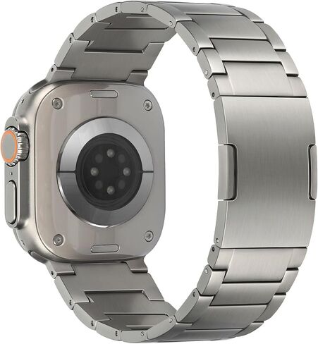 Hitzee Premium Titanium Band متوافق مع Apple Watch Band 49mm 46mm 45mm 44mm 42mm ، فرقة التيتانيوم مريحة للرجال لـ Apple Watch Ultra 2/Ultra 49mm Series 10 9 8 7 SE 6 5 4 3 2 1 ، Titanium in Kuwait