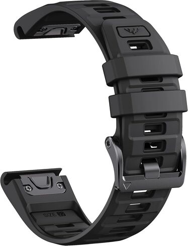 26mm QuickFit Silicone Watch Band for Garmin Fenix 8 51mm/7X Pro/6X/5X Plus/Tactix Delta/Epix Pro 51mm - Durable Replacement Strap Compatible with Fenix 3/5X/6X Pro/7X Pro Smartwatches in Saudi Arabia