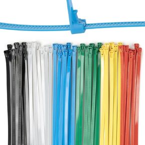 600Pcs 8Inch color Resuable Zip Ties, Releasable Nylon PA66 Cable Ties, Adjustable Tie wrap, UV Resitant Wire Ties Removable for Cord Management