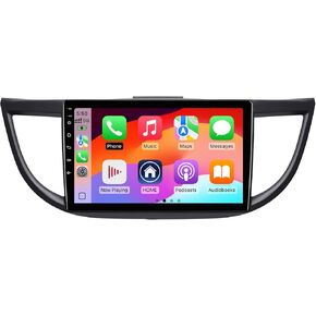 2+32G Android 13 Double Din Car Stereo for Honda CR-V 2012-2016 with 10.1 Inch Touchscreen Radio Built-in Wireless Carplay/Android Auto/GPS/Bluetooth/FM/AUX-in/Steering Wheel Controls/Backup Camera
