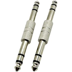 2pcs 6.35mm 1/4 "استريو ذكر إلى 6.35 مم 1/4 بوصة من الذك