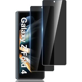LYWHL 2 Pack for Samsung Galaxy Z Fold 4 Privacy Screen Protector, Anti Spy Tempered Glass Front Protective Film for Galaxy Z Fold 4 5G 6.2 Inch, Anti Scratch Case Friendly Easy Install - Black