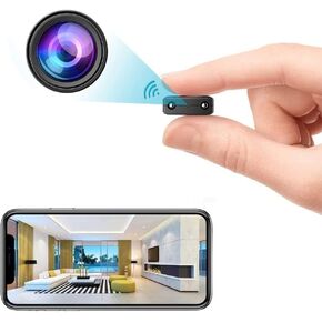 Mini Home WiFi Camera Wireless Security Camara Body Indoor Outdoor Cameras,Small Home1080P Portable Vdeo Surveillance Camaras Remote Viewing for Security with APP,with Night Vision,Motion Detection