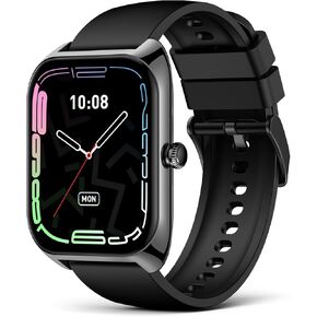 Smart Watch for Women Men (Answer/Make Call), 2.02" Smartwatches with 110+ Sport Modes, Blood Pressure Blood Oxygen Heart Rate Sleep Monitor, IP68 Waterproof Fitness Watch (Black)
