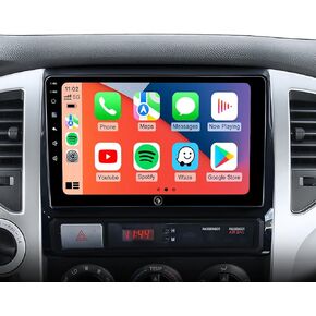Car Radio Stereo Upgrade for Toyota Tacoma 2005-2015 with Android12/5G WiFi/Wireless CarPlay/Android Auto/9'' Touch Screen/GPS Navigation/Bluetooth/FM/RDS Radio/HD Backup Camera