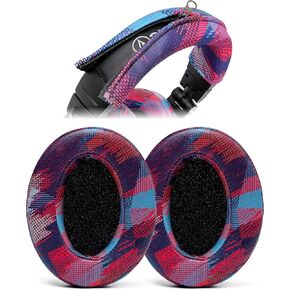 WC PadZ & BandZ Bundle - Replacement Earpads and Headband Cover for ATH M50X and M Series Headphones | Speed Racer Pack