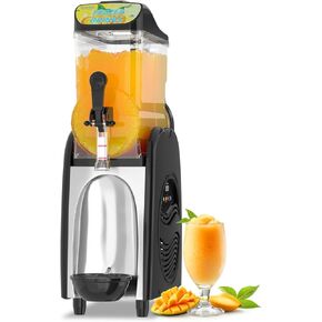 Slushy Machine 8 Gallons Commercial Slushy Machine Stainless Steel for Beverage Slushies Cider Slushes, 110V/60Hz Slushy Machine with 2 Tanks for Business Mobile Bar Party Restaurant
