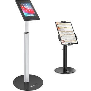 AboveTEK Anti Theft iPad Floor Stand Bundle with POS Tablet Kiosk Stand - Universal Tablet Locking Mount for 7.9"-11" Devices