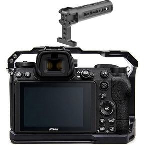 قفص الكاميرا مع Tophanle Handgrip متوافق مع كاميرا Nikon Z5/Z6/Z7/Z6II/Z7II ، قفص كاميرا Aluminium Alboy Z6 مع حذاء بارد للميكروفون وملء ضوء