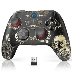 DIANVEN Wireless PC Controller, Enhanced Precision, Controllers for P/C Gaming, Compatible with PC/Steam/Switch/PS3,Aureate