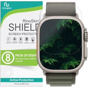 (8-Pack) Screen Protector Compatible with Apple Watch Ultra (47mm) Screen Protector [Flexible Clear Film] Case Friendly Accessories