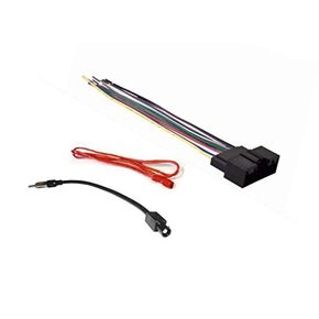 Car Stereo Wire Harness and AM/FM Radio Antenna Adapter Made for Ford: 2013-2019 Escape w/Factory 4.2" Screen, 2017-2019 F-250/350/450/550, 2012-2014 Focus -No External Factory Amp Vehicles