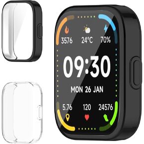 [2-Pack] Screen Protector Compatible with Faweio IDW26, KEEPONFIT IDW26, Hikwel IDW26, TOOBUR IDW26 Case, Soft TPU Plated Case All-Around Protective Screen Full Cover Bumper Compatible for IDW26 Smart Watch